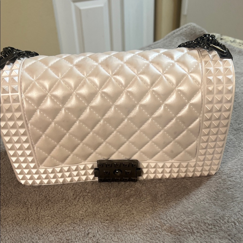 White handbag